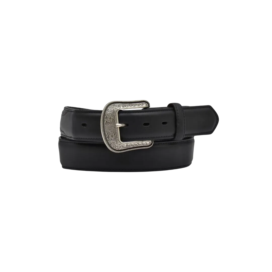 3D Belt Men's Black Waxy Grain Leather Belt