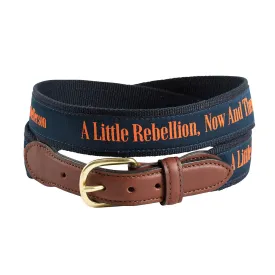 A Little Rebellion Bespoken Motif Leather Tab Belt