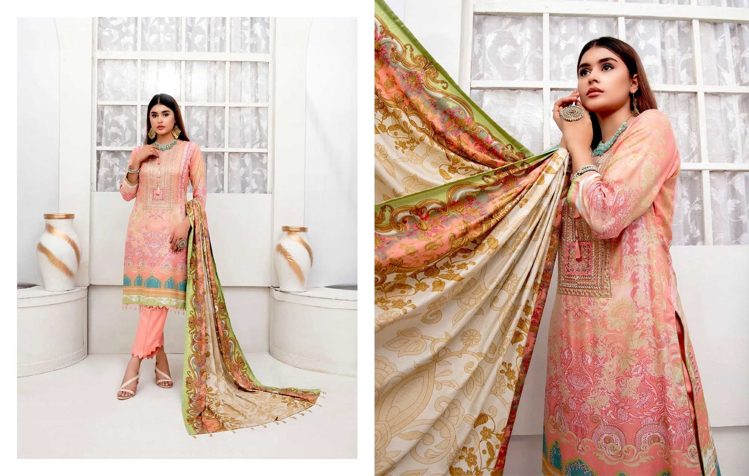 Amna Sohail by Tawakkal · Dilara Linen Print Collection – D-1992