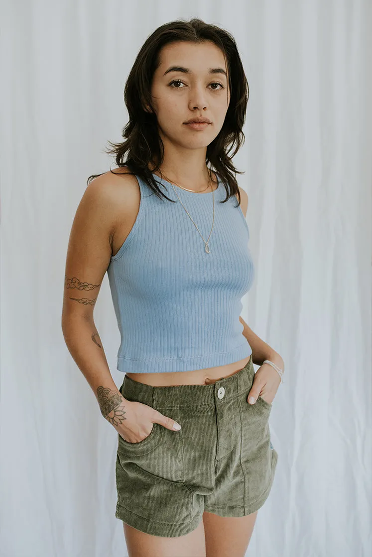 Bridget Cropped Tank - Sky