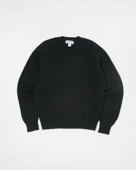 Brushed Shetland Sweater Crew Neck / Black