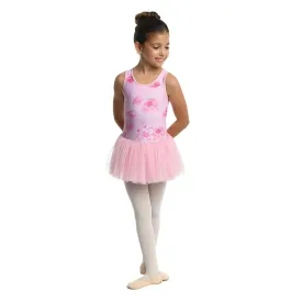 Danznmotion Ainsley Watercolor Floral Tank Tutu Dress