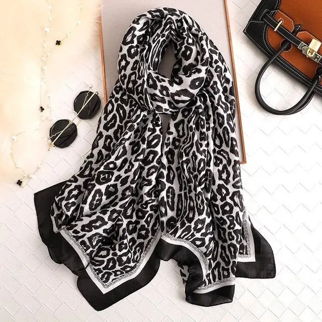 Fashion Silk Scarf Printed Bandana Shawl #LZ091