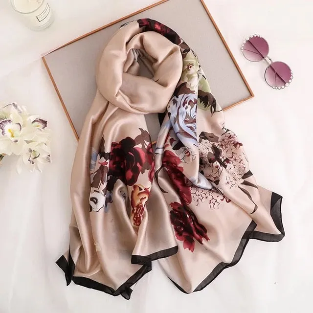 Fashion Silk Scarf Printed Bandana Shawl #LZ131