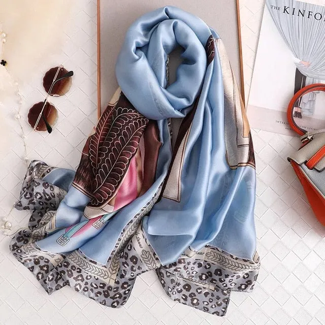 Fashion Silk Scarf Printed Bandana Shawl #LZ131