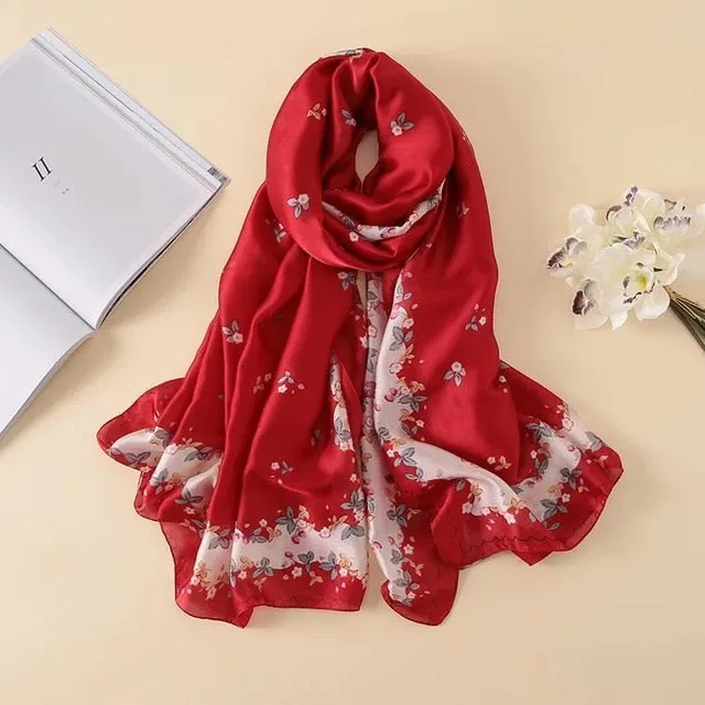 Fashion Silk Scarf Printed Bandana Shawl #LZ154