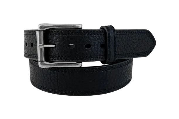 Gem Dandy Men's Black Roper Pebble Grain Belts