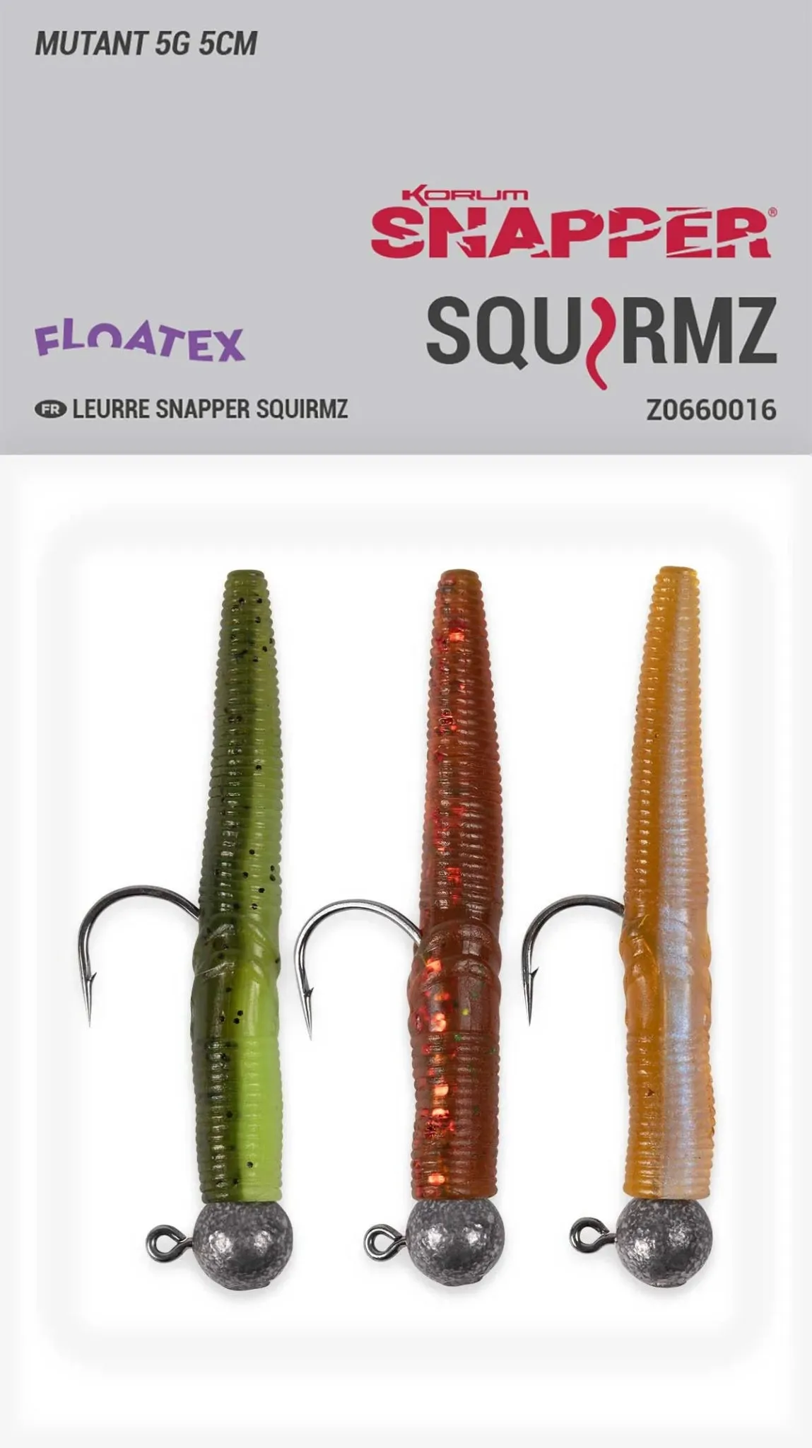 Korum Snapper Squirmz Natural 5cm 5g