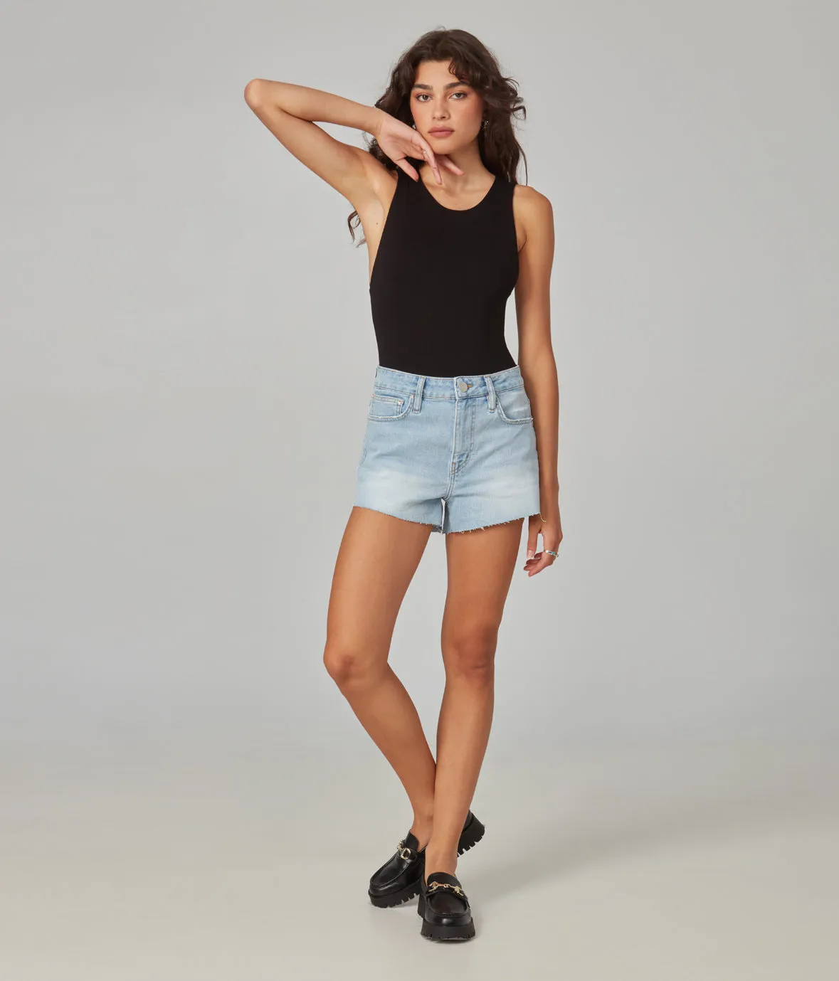 LIANA-BL High Rise Shorts