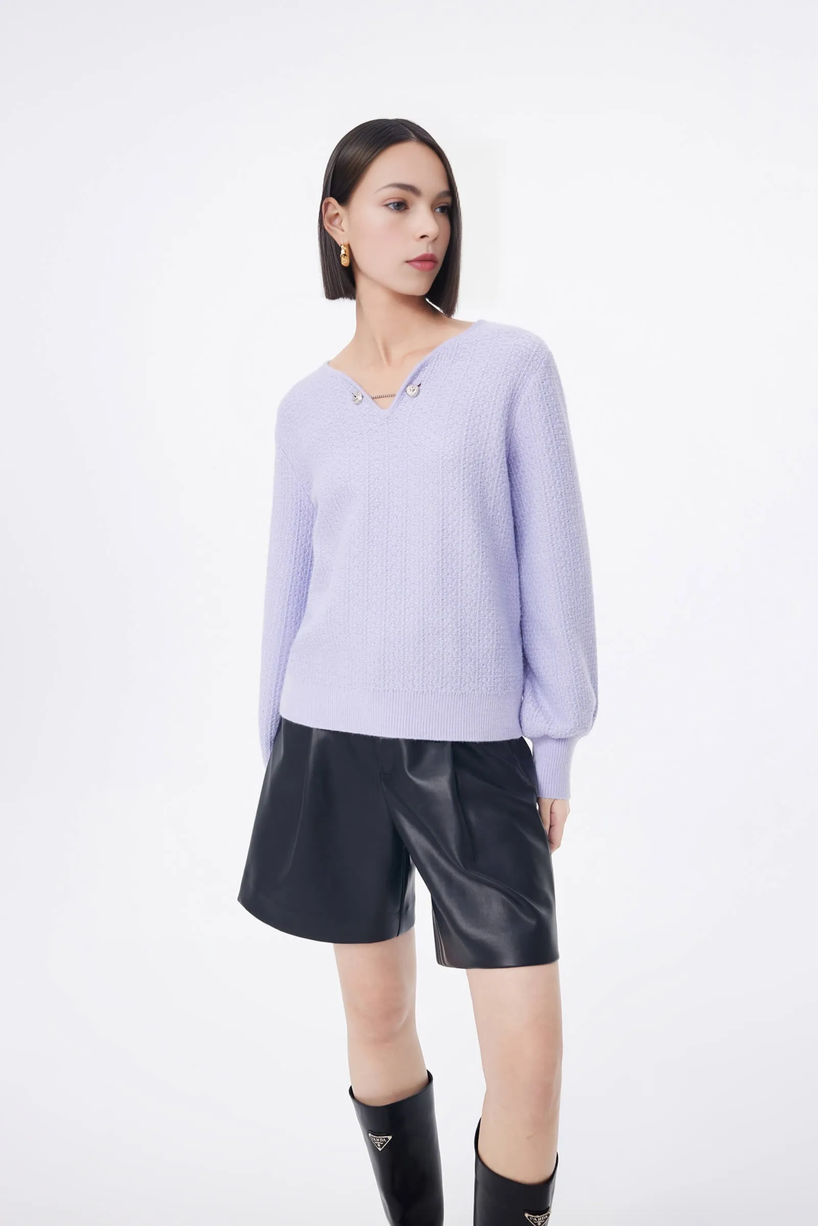 LILY Unique Chain Knit Sweater