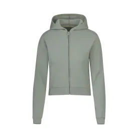 LOGO POINTELLE ZIP HOODIE | MINERAL