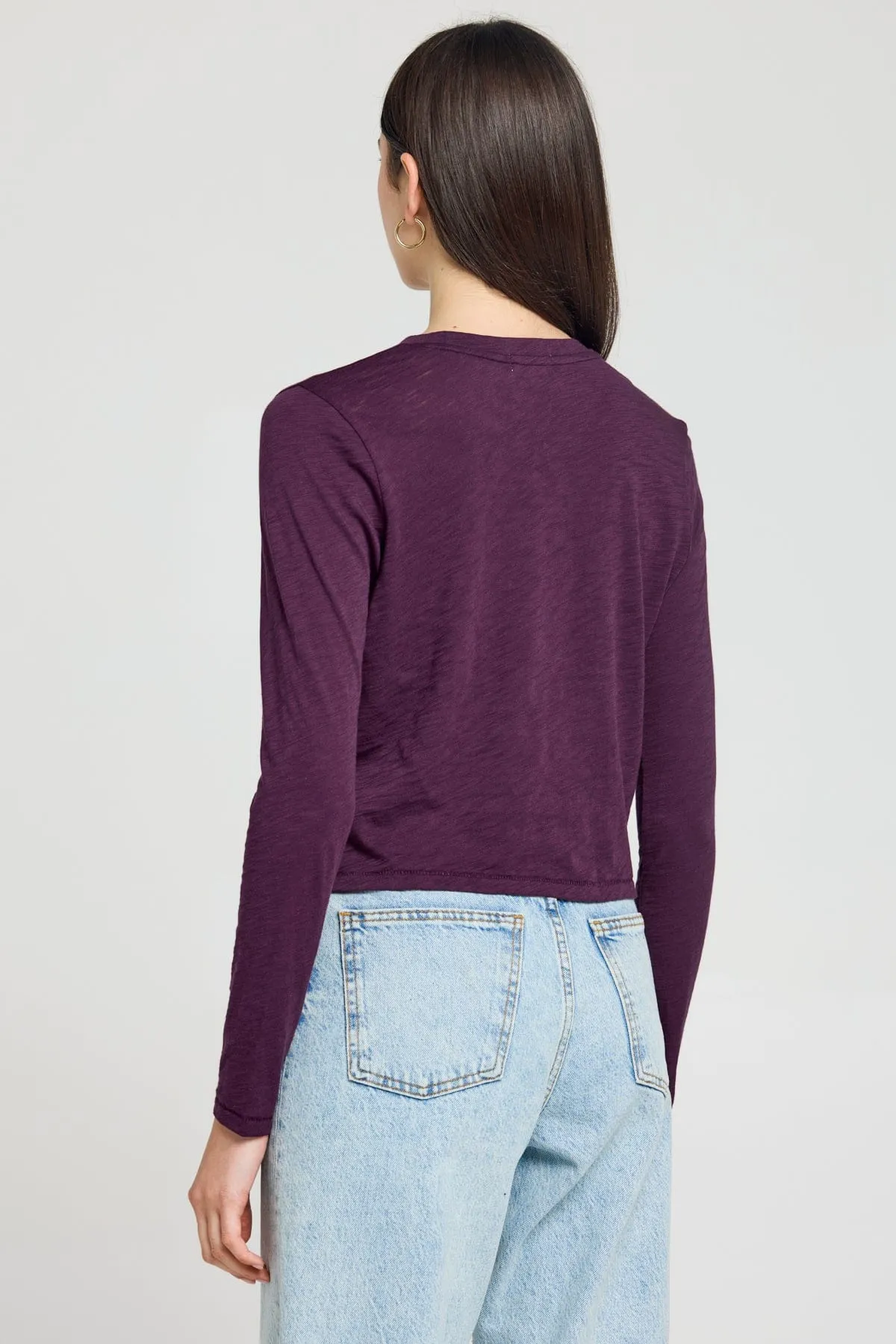 Long Sleeve Cropped Boy Tee