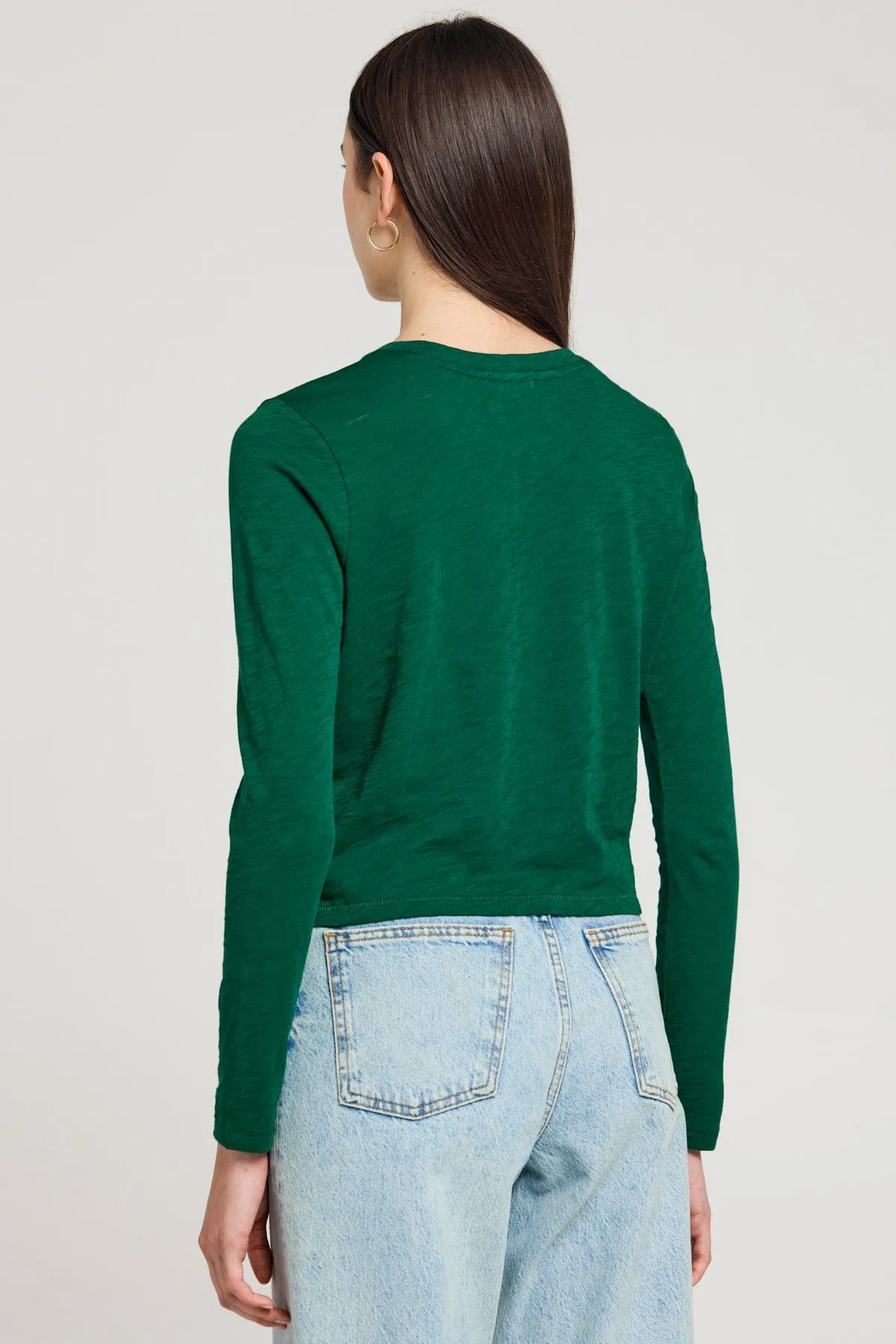 Long Sleeve Cropped Boy Tee