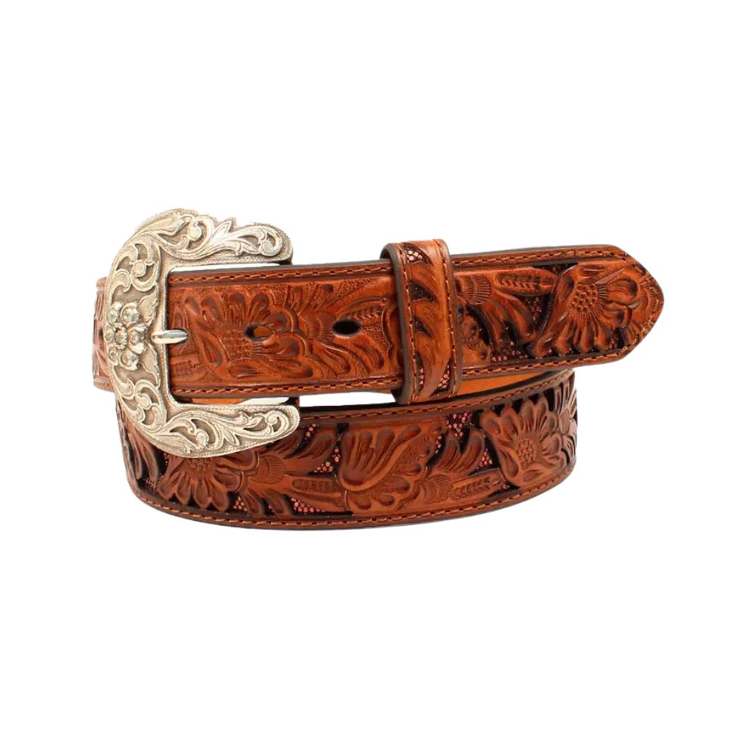 M&F Women's Nocona Bronze Glitter Floral Belts