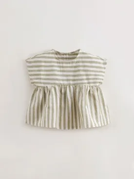 MARC & JANIE Girls Linen Stripes Shirts 230239