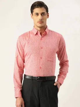 Men'S  Linen Cotton Polka Dots Formal Shirts