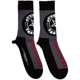 Motley Crue Unisex Ankle Socks: Pentagram Circle (UK Size 7 - 11)