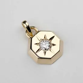 .Octagon Diamond Star Pendant