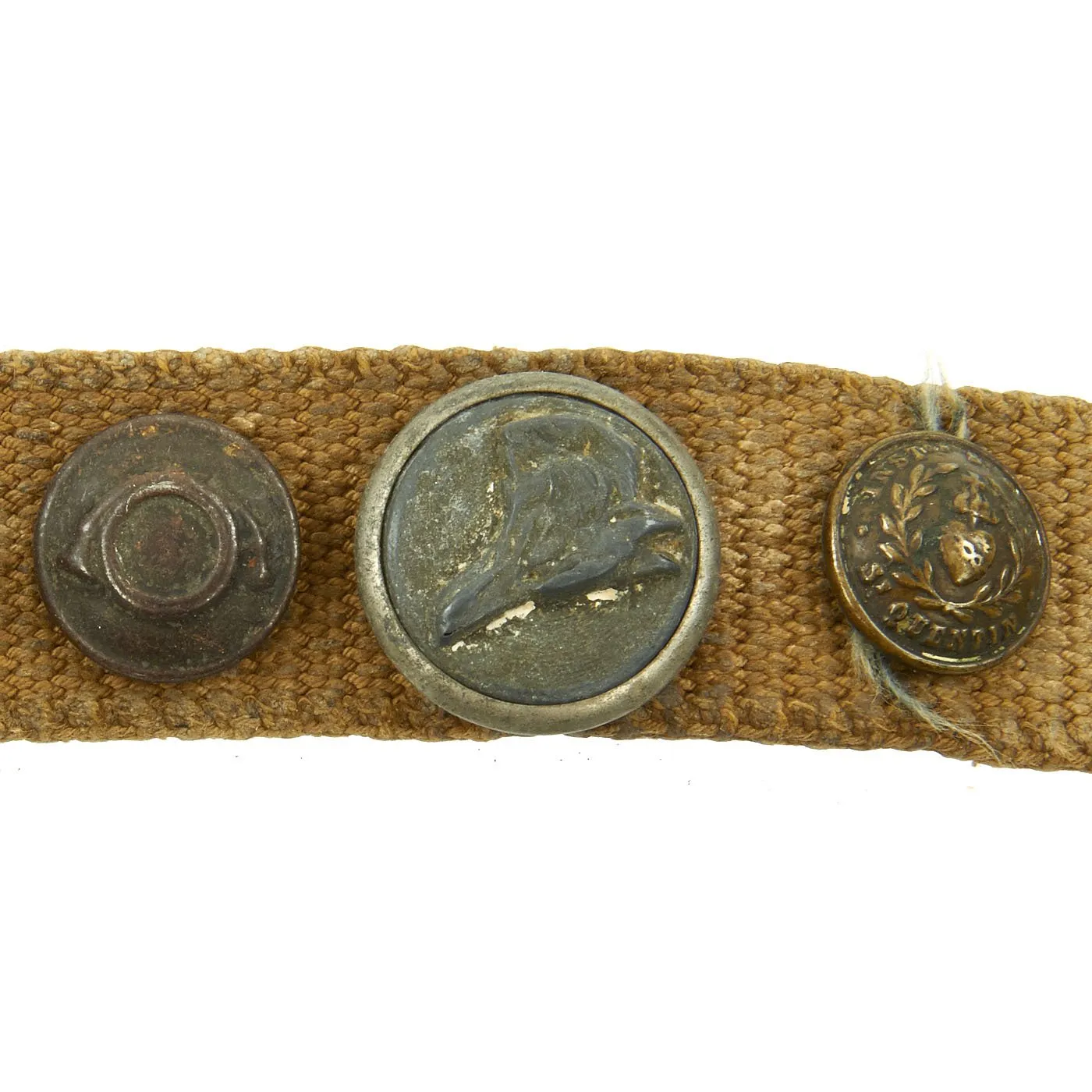 Original U.S. WWI Hate Belt made from Trouser Belt with 25 Attached Items