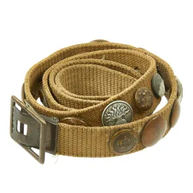 Original U.S. WWI Hate Belt made from Trouser Belt with 25 Attached Items