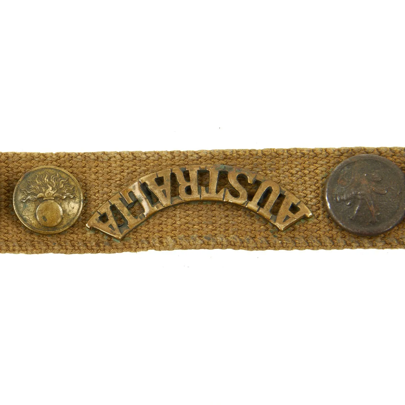 Original U.S. WWI Hate Belt made from Trouser Belt with 25 Attached Items