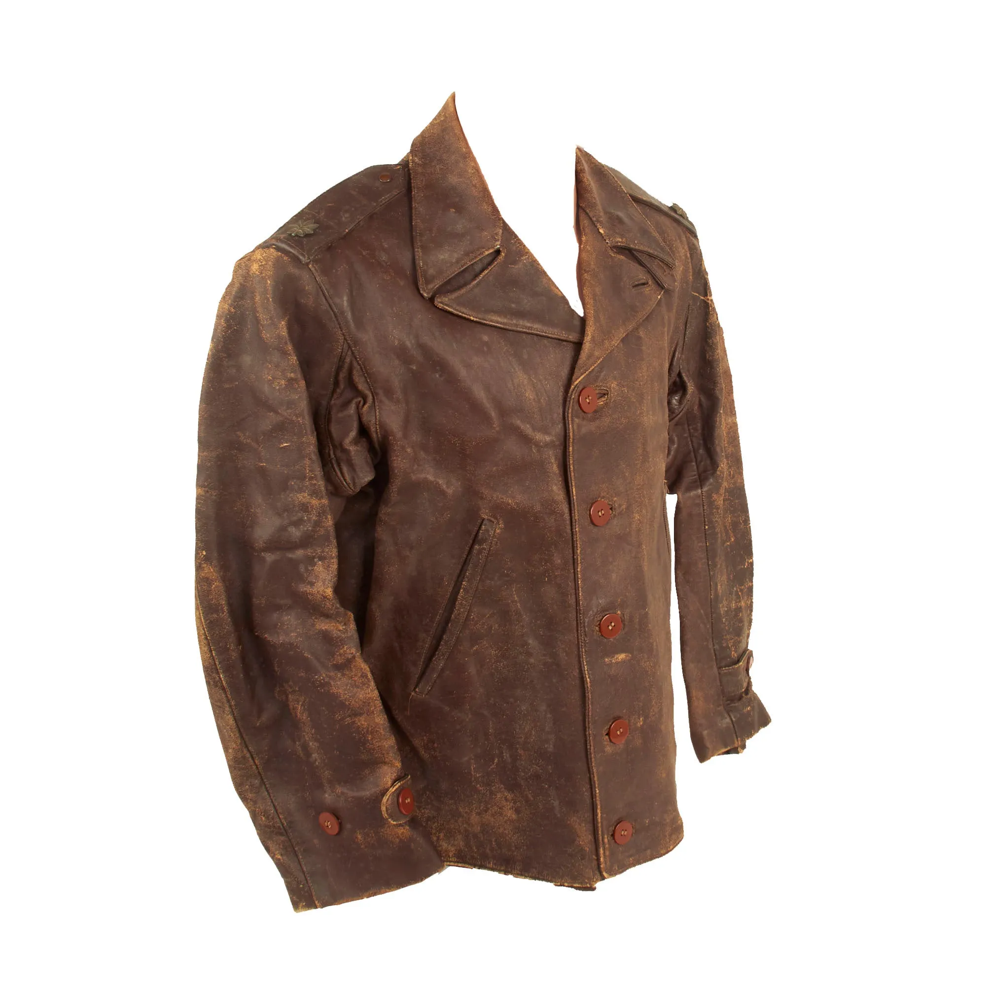 Original U.S. WWII A-2 Leather Flight Jacket With New Zealand Made Leather Jacket for Lieutenant Colonel C.E. Hinckley - (2) Jackets