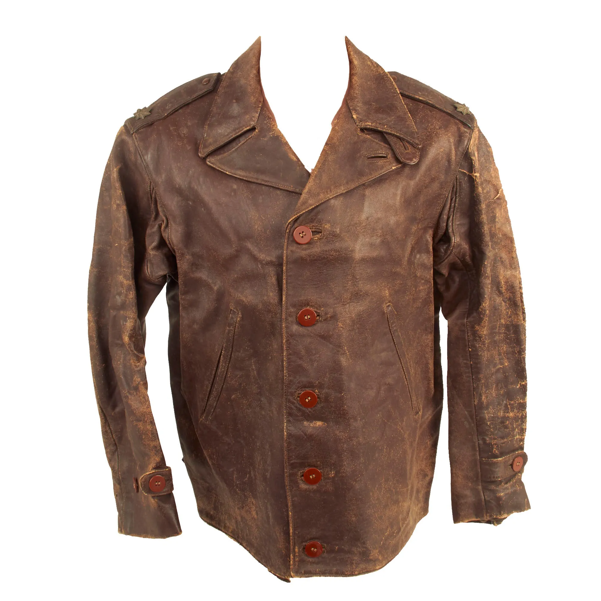 Original U.S. WWII A-2 Leather Flight Jacket With New Zealand Made Leather Jacket for Lieutenant Colonel C.E. Hinckley - (2) Jackets