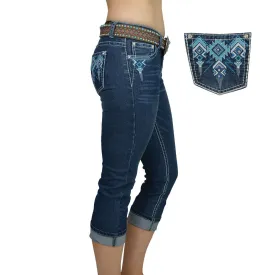 Pure Western Ladies Addison Capri - Evening Sky