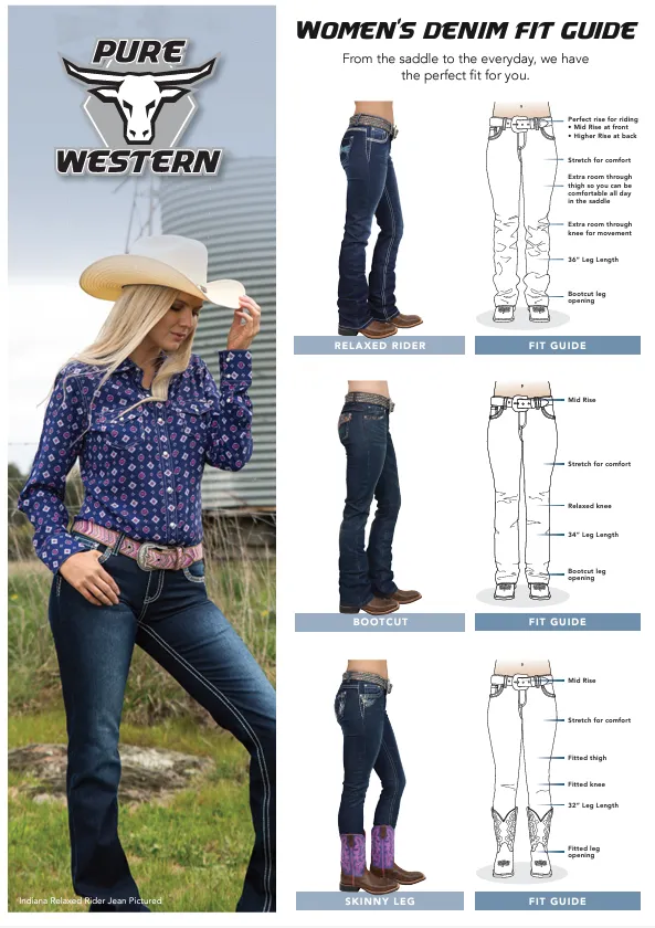 Pure Western Ladies Addison Capri - Evening Sky