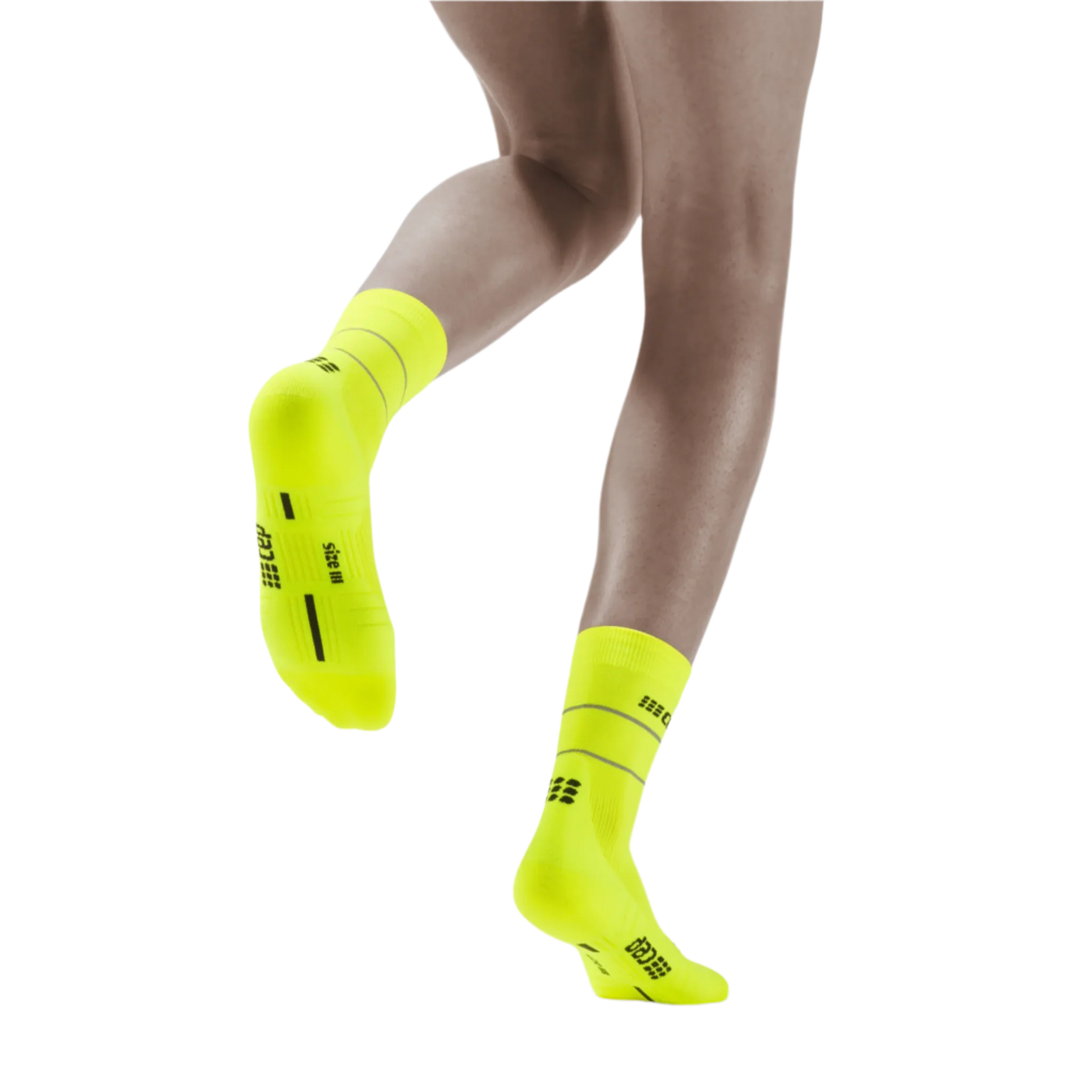 Reflective Mid Cut Compression Socks, Women