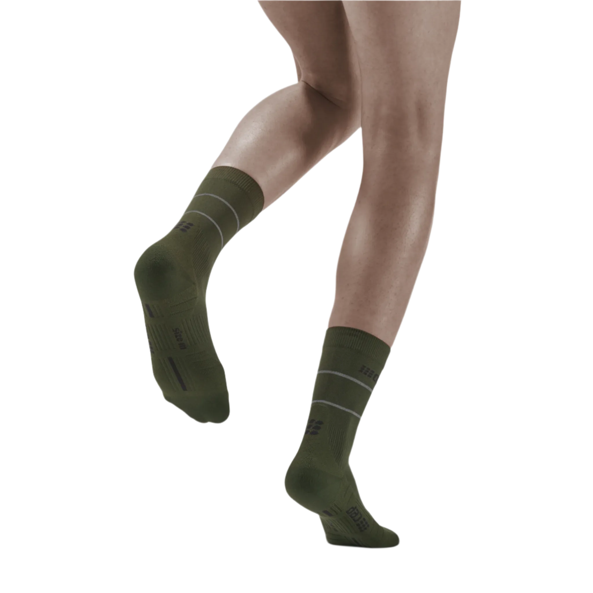 Reflective Mid Cut Compression Socks, Women