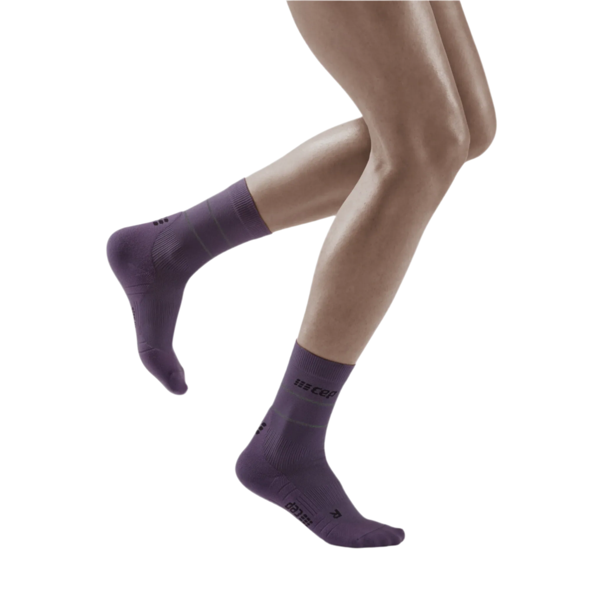 Reflective Mid Cut Compression Socks, Women