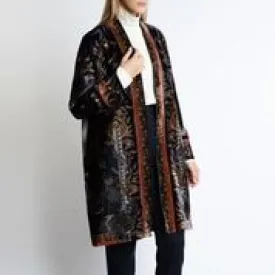 Sabina Savage "Cave Canem - The Treasures of Pompeii"  Silk Velvet Water/Ink Midi Jacket