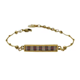 Stewart Plaid Dainty Charm Bracelet