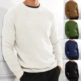 Wiaofellas  -  Men's Solid Color Sweater Autumn Winter Pullovers Rollneck Knitted High Quality Warm Jumper Slim Fit Casual Sweaters Men