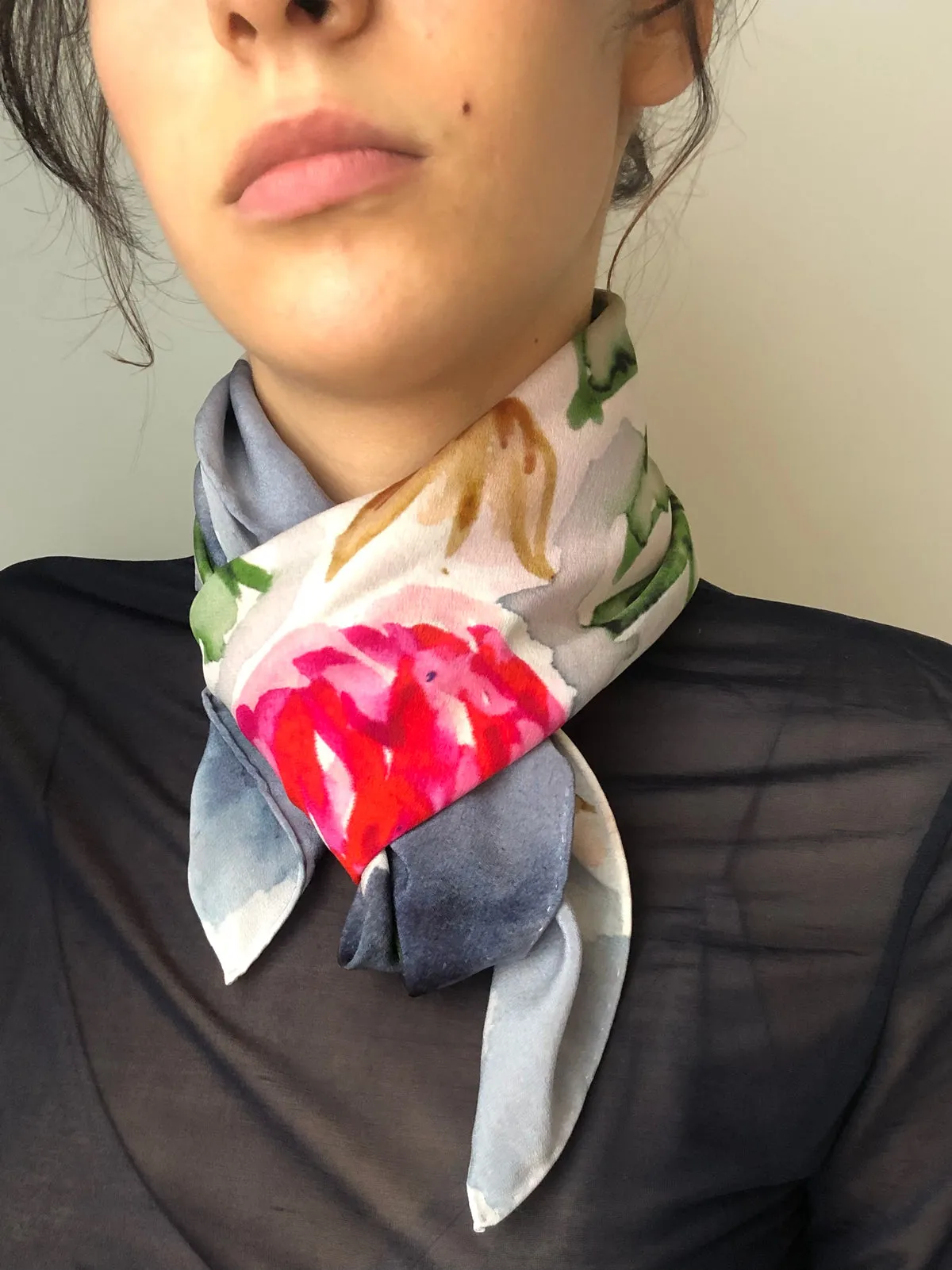 Winter Vase Silk Scarf