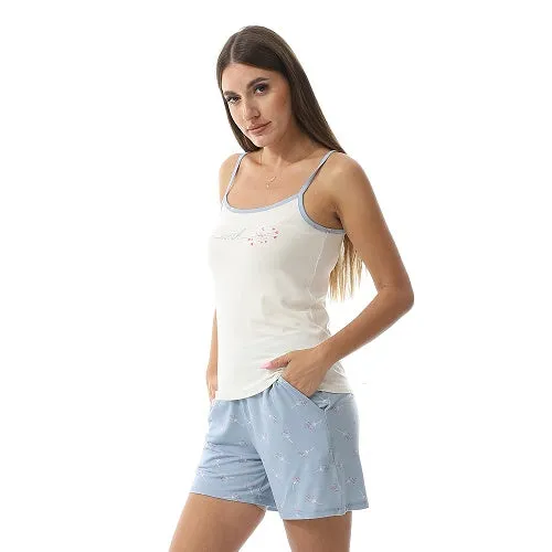 Women's Summer Casual Pajamas Sleeveless Tank Top & Shorts - Lightweight & Breathable